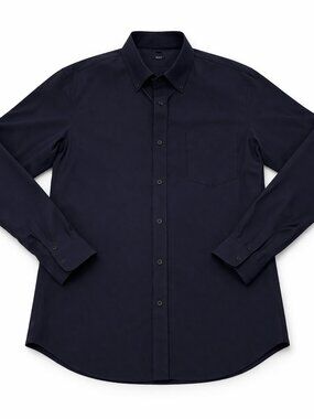 UNIQLO Slim Fit Navy Button-Down Shirt Men’s Size M | Classic Minimal Essential